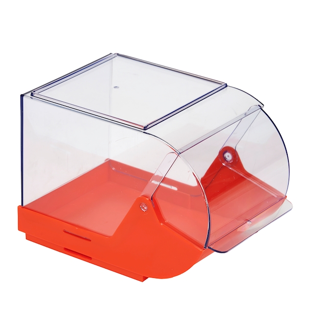 Boîte pour articles en vrac PP rouge/transparents